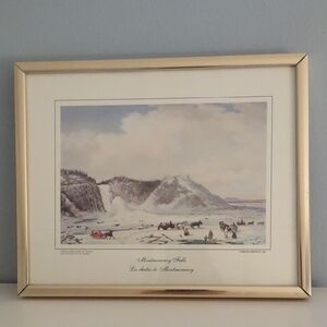 Gold Framed Montmorency Falls Art Print Of Cornelius Kirchoff